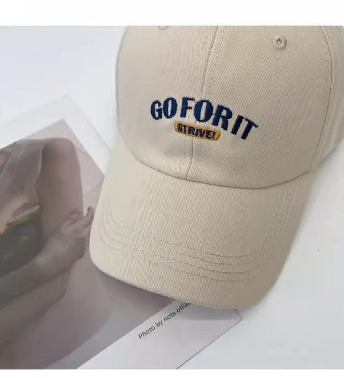 Large-headed baseball cap for women, widened in spring, summer and autumn with Korean letters, versatile and face-enhancing small outdoor sun protection baseball cap pic 9