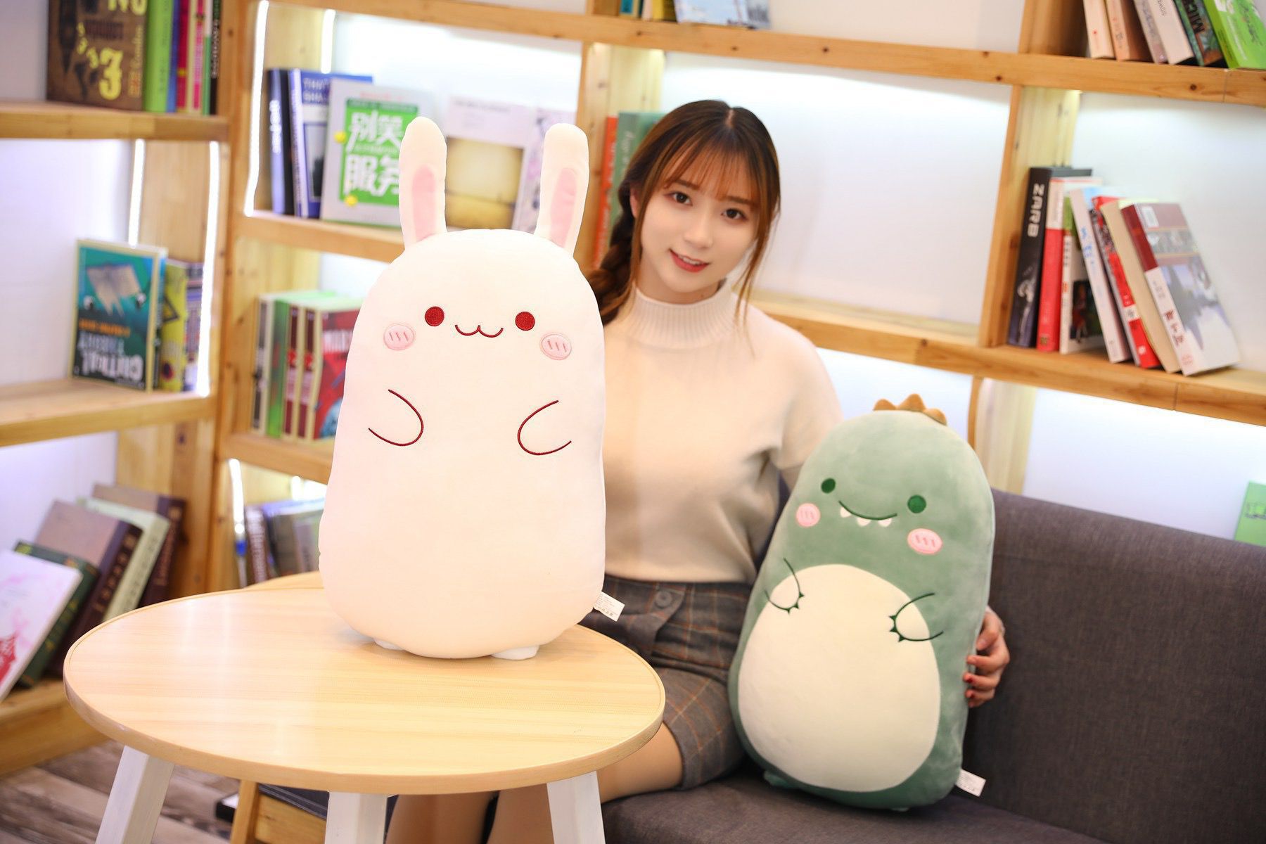 Korean cartoon cute animal dinosaur cushions, rabbit cross-border plush toys, cushions, and doll gifts on Amazon pic 92