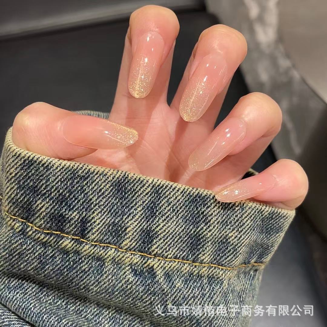 30-piece nail art pieces, wearable nails, finished nail patches, versatile, elegant, high-end, mid-length prefabricated nail pieces, cross-border export pic 7