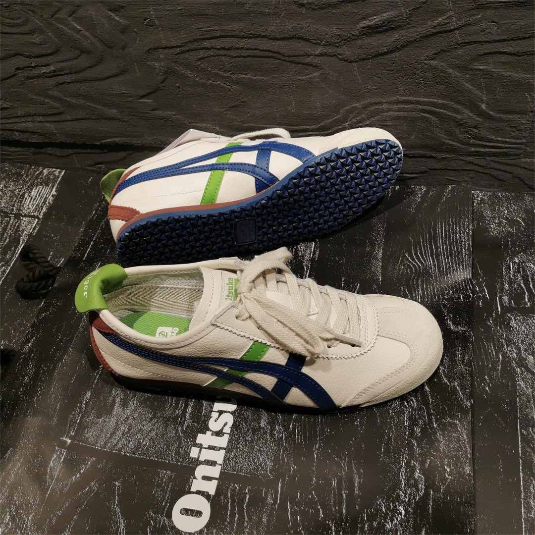 莆田亚瑟纯原Tiger鬼冢虎MEXICO66荔枝纹休闲女式板鞋头层牛皮士详情5