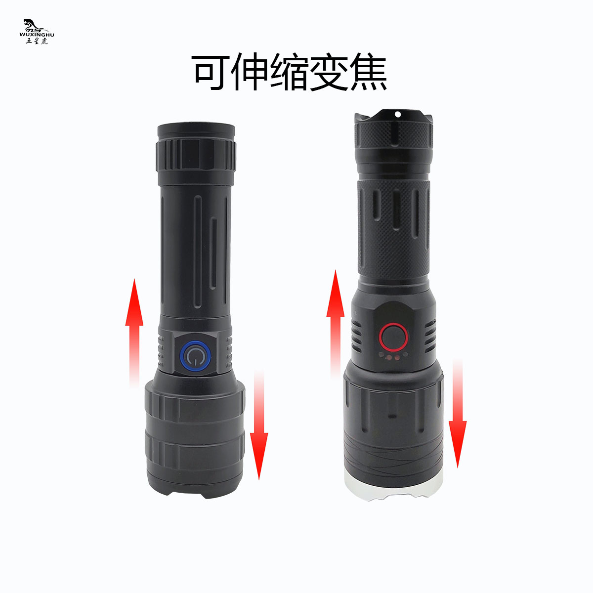 Cross-border bestseller: Aluminum alloy white laser long-range high-intensity flashlight, USB charging zoom ultra-bright outdoor flashlight pic 5