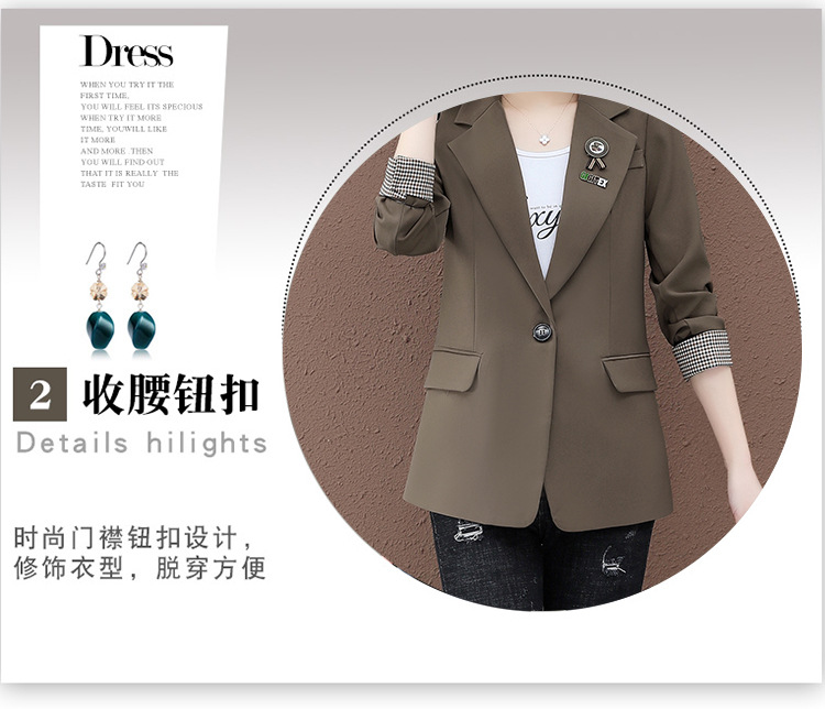 小西装外套短款2022年春秋款流行小个子气质韩版修身女士西服外穿详情6