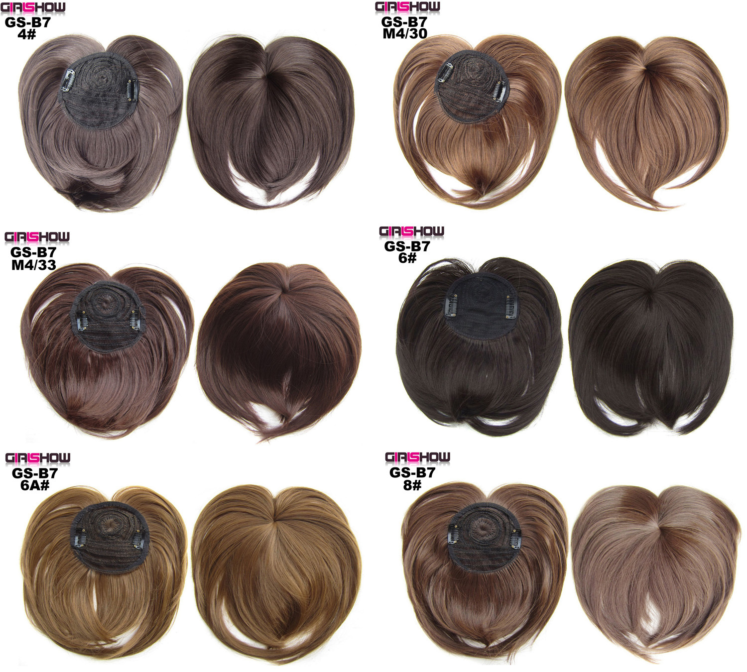 Wholesale of wigs, high-temperature silk and chemical fiber wigs, heart-shaped bangs covering the top of the head, heart-shaped bangs sheet manufacturers, wigs for women pic 7