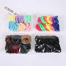 Wholesale of large colored towel loops, seamless adult rubber bands, high-elasticity ponytail tie, hair bands, headwear and hair ties pic 13