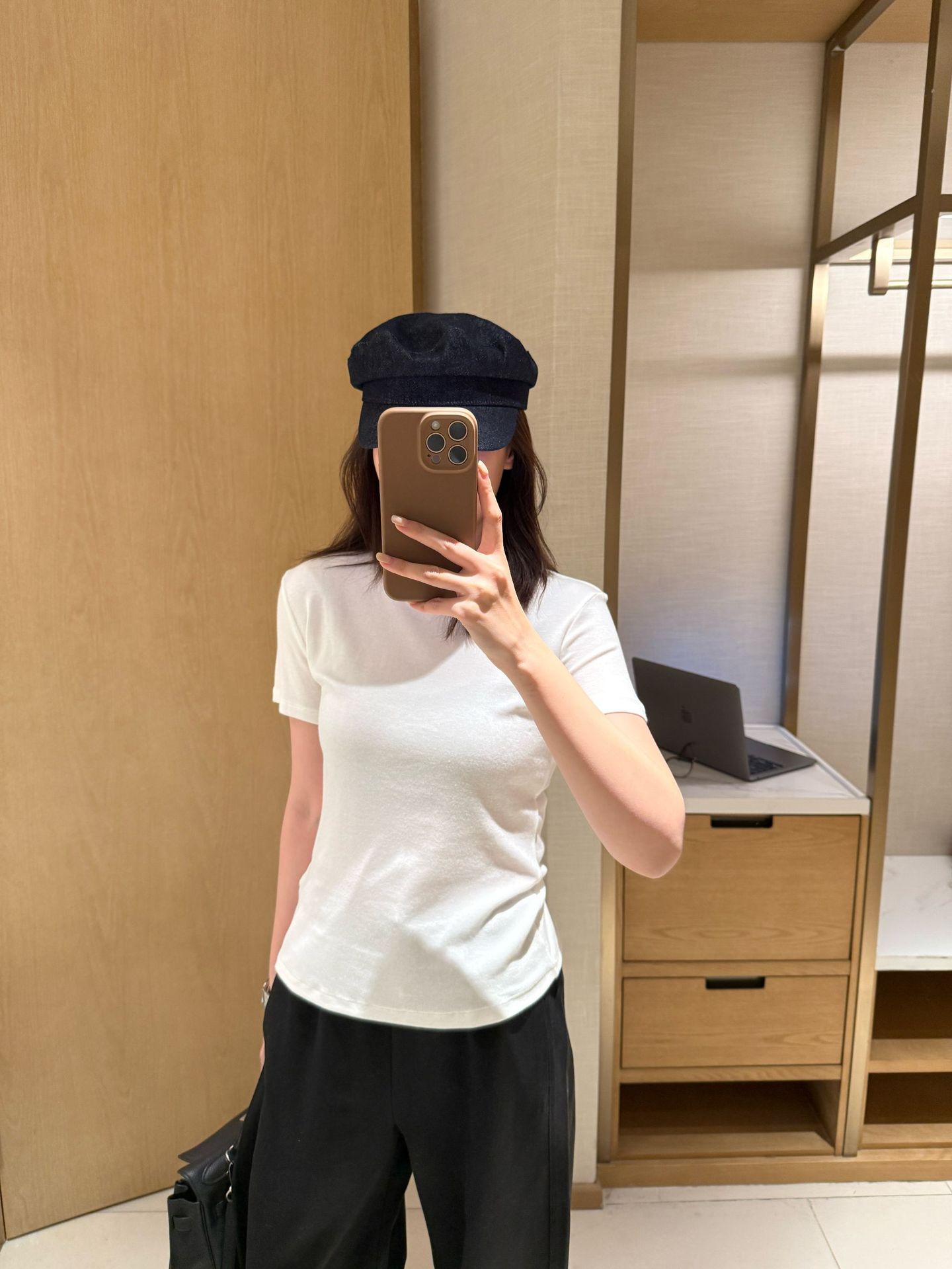 圆领短袖正肩百搭修身纯色羊绒基础t恤夏季紧身套头白色 打底衫女详情20