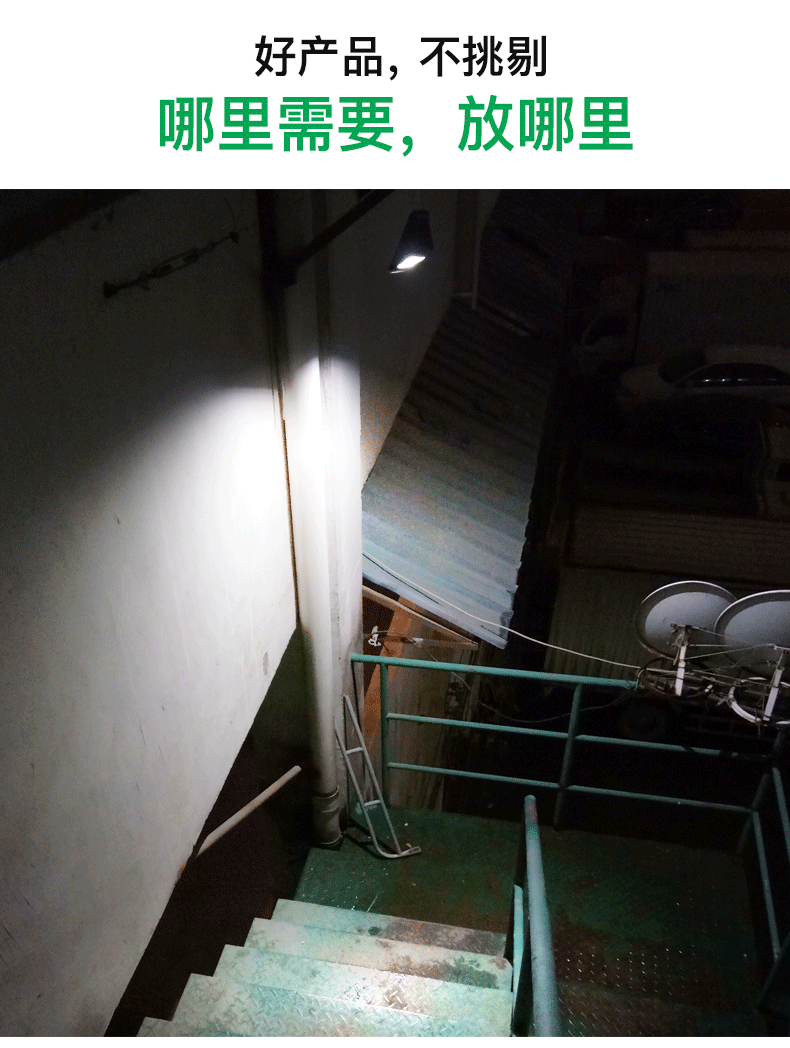 Solar sensor storefront lamp CL-108, photovoltaic power generation, electricity-free, villa outdoor wall lamp wholesale pic 5