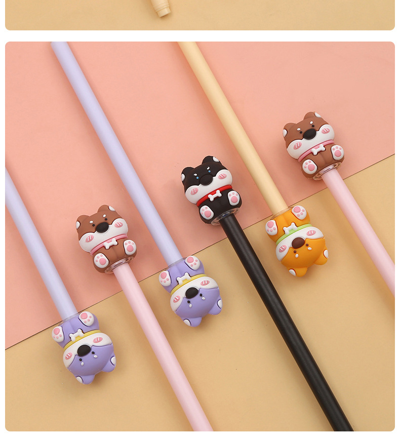 宗帆文具可爱萌宠卡通狗中性笔黑色学生水笔办公签字0.5mm黑水笔详情14