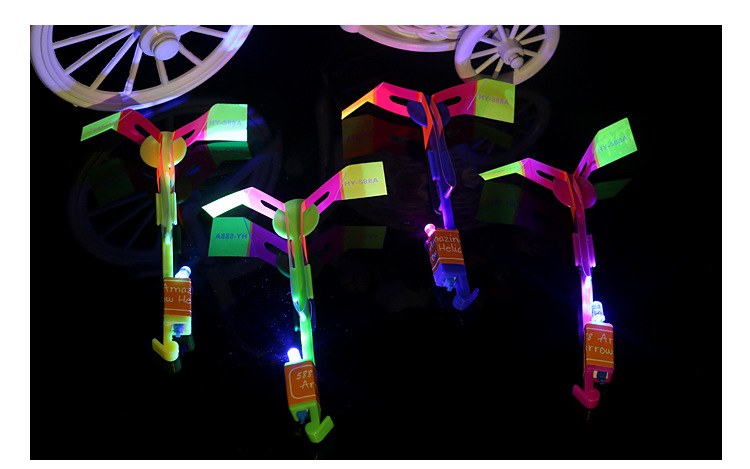 Flashing slingshot, flying arrow, glowing bamboo dragonfly toys, flying fairy, slingshot whistle, flying arrow, street stall, night market wholesale pic 11