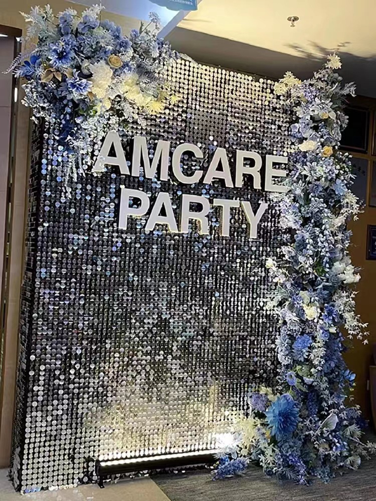 新款透明带孔亮片风动板亮片门头风动扣板广告牌装饰动感扣板舞台详情14