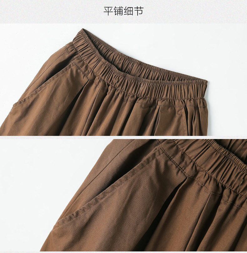 裤子女2024新款夏季七分裤宽松中年妈妈阔腿裤休闲裤百搭洋气裙裤详情23