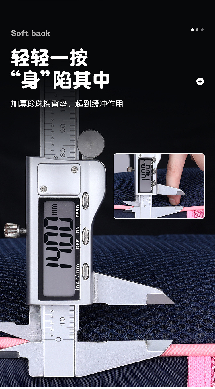 New primary school schoolbag for girls with bow double shoulder bag 1-3-6 grade PU waterproof and weight-reducing children bag pic 6