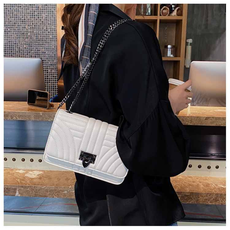复古小方包2021年新款链条包极简风翻盖斜挎单肩小包包批发包包详情7