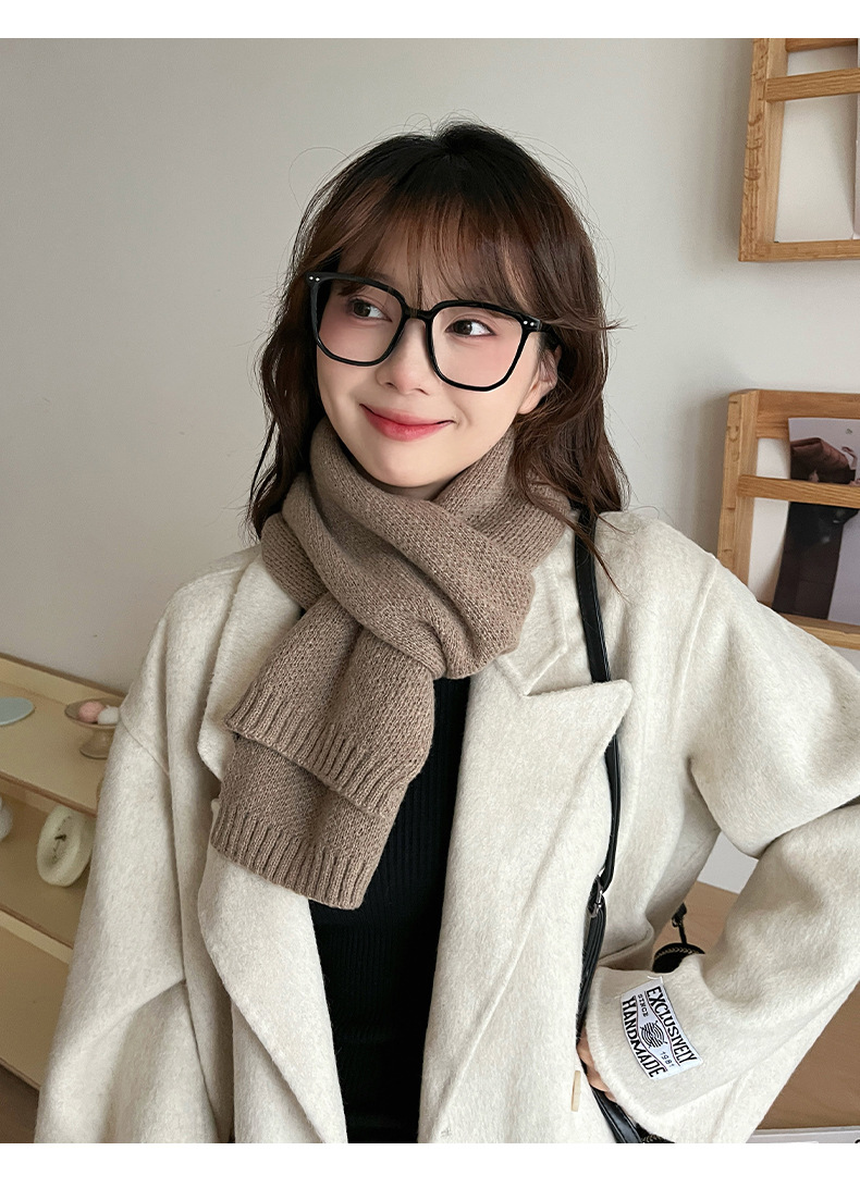 Mars Green Thickened Warm Scarf for Women 2024 New Style faux Cashmere Scarf, Korean style, versatile and warm 2024 New style pic 13