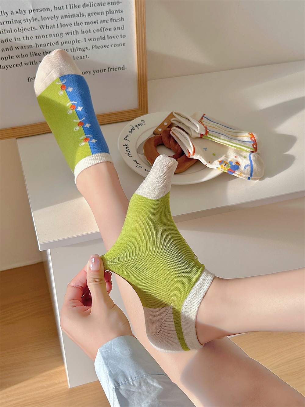 Quirky clown boat socks for women spring and summer, thin, low-top, shallow-mouth short socks, cotton boneless socks, wholesale of Zhuji socks pic 21