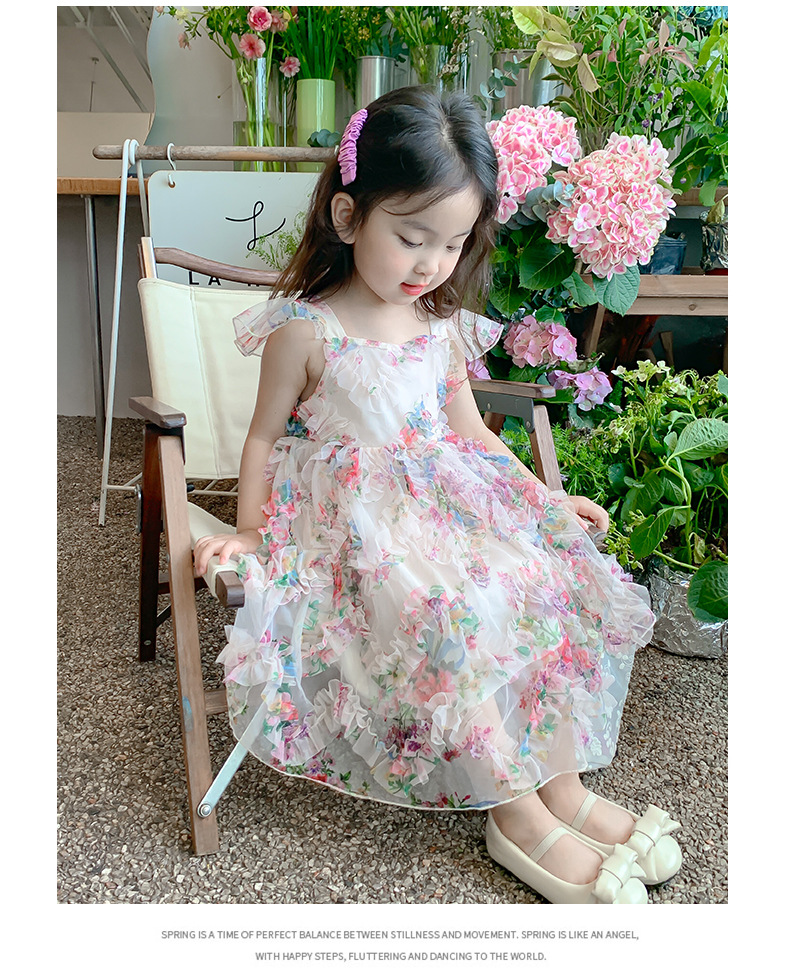 女童夏季公主裙2024新款洋气女宝宝夏装纱裙吊带裙子儿童装连衣裙详情10