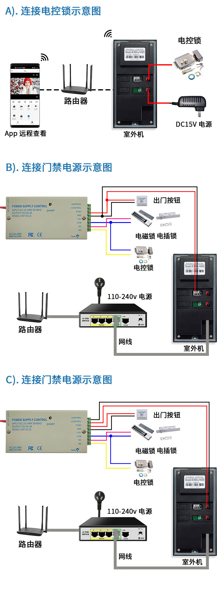 1080P smart doorbell, mobile phone remote unlocking, WiFi doorbell, high-definition video doorbell pic 7