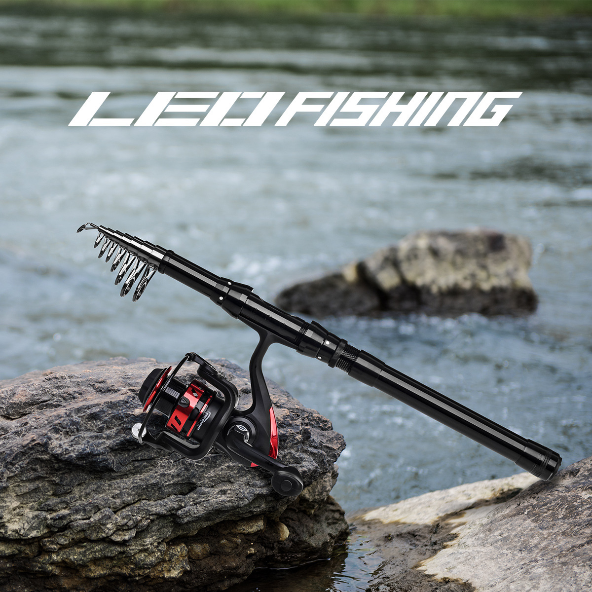 28170 LEO/ Leou [RU Black Short Section Sea Rod] Retracted Lue Rod sea fishing gear wholesale Cross-border pic 8