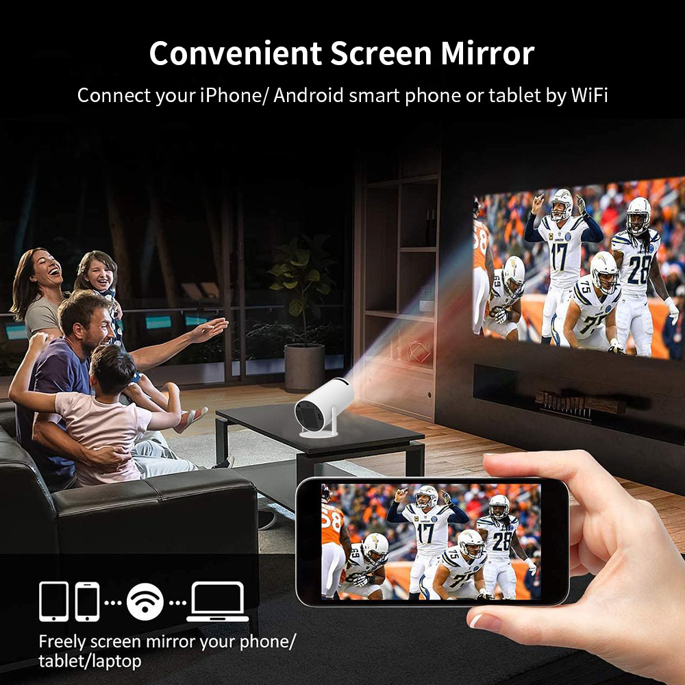 The new HY300 projector model is a portable mini projector for home dormitories, available for Android and high-definition cross-border use pic 5