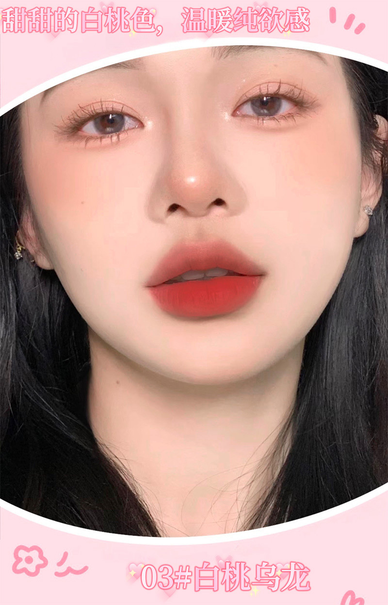 Cappuvini小奶牛绒绒泥唇釉 唇泥哑光丝雾彩妆唇泥口红跨境化妝品详情7