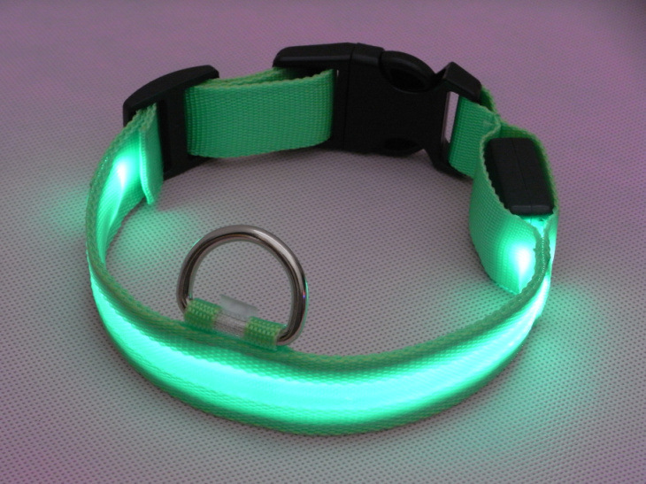 LED dog luminous collar, night-luminous pet collar strap, can be sent in one piece. Wire mesh collar strap, insulating sheet pic 25