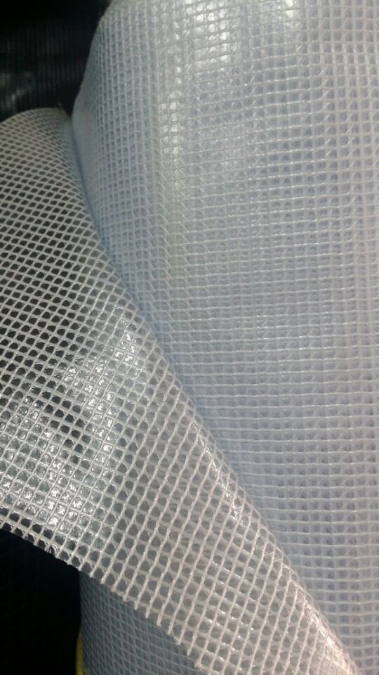 Malla de plástico de pvc, tela publicitaria, PVC clip mesh y otras telas de malla de equipaje en gran cantidad en stock pic 9