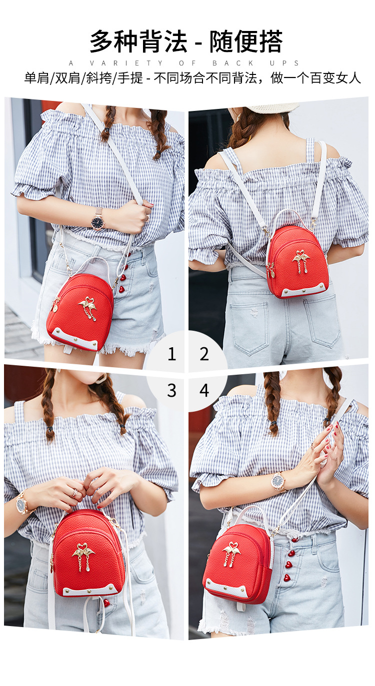 女士 撞色骨条大荔枝纹天鹅小背包 2020夏韩版新品斜挎单肩手机包详情5