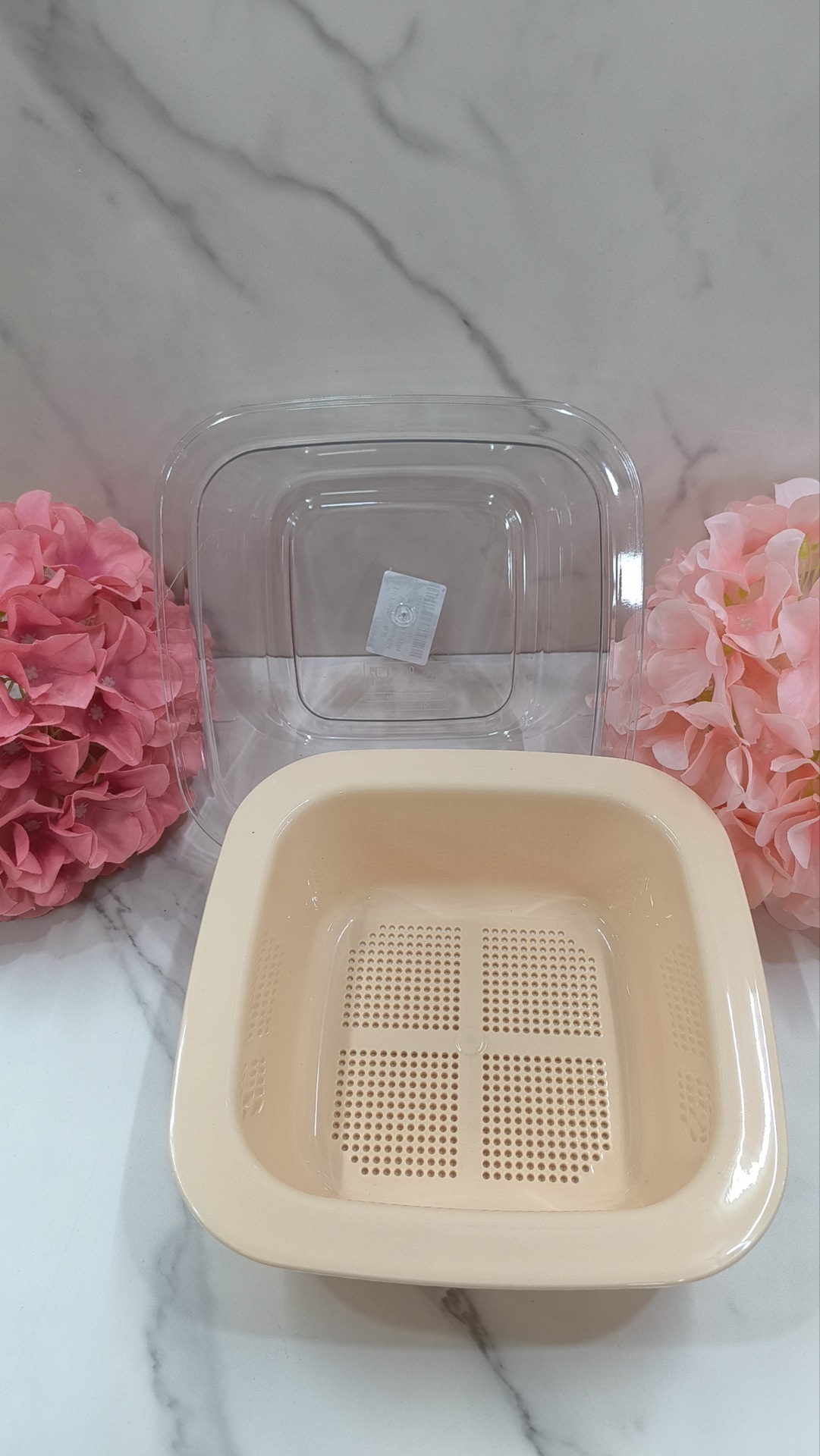 新款沥水篮厨房双层塑料创意洗菜篮家用多功能洗水果滤水加厚沥水详情1