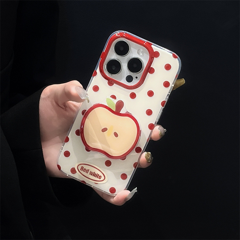 夏日清新波点双层适用iPhone15ProMax苹果14/13/12手机壳新款防摔详情3