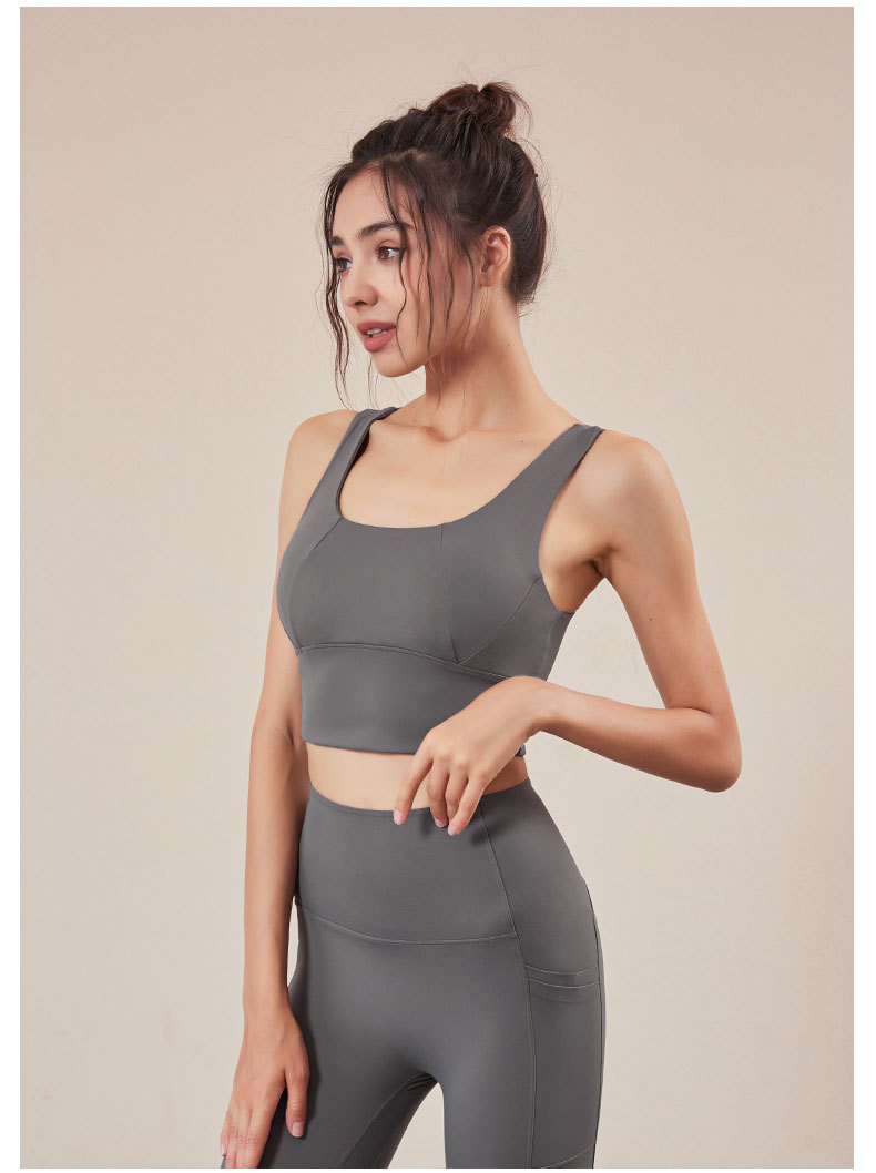 跨境新款莱卡纤维健身运动文胸防震跑步瑜伽背心运动内衣瑜伽服女详情37
