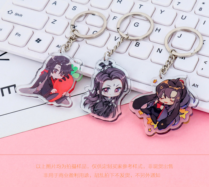 Customized acrylic keychains, standing signs, small pendants, comic exhibition merchandise, cartoon and animation photos, creative diy chains pic 9