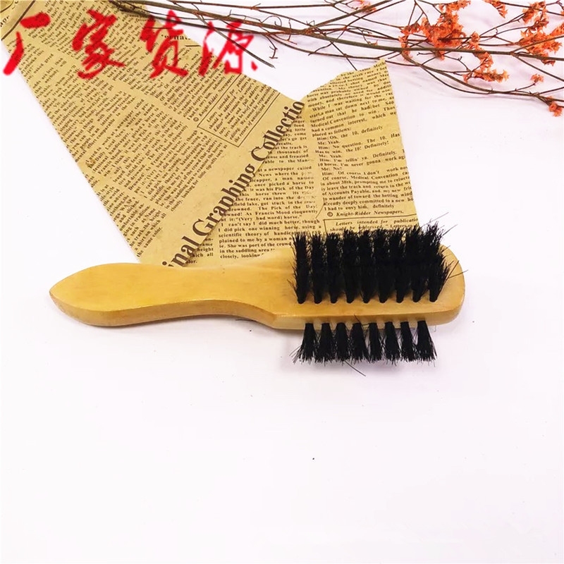 8303 wooden handle shoe polish brush factory direct sales, black bristle shoe brush, shoe polish brush pic 3