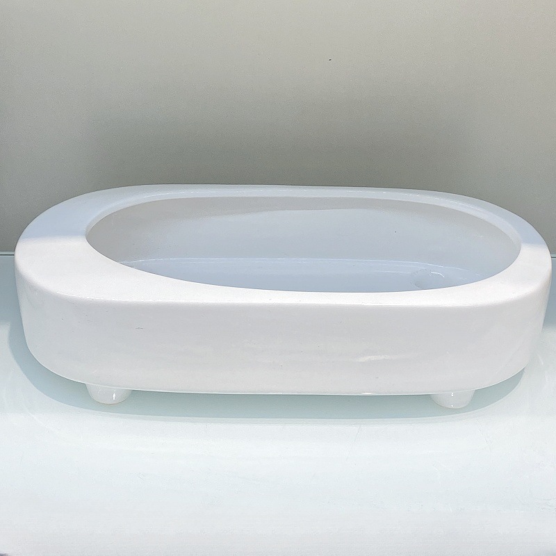 蝴蝶兰花盆盆景专用艺术纯白圆形椭圆形大花盆家具装饰盆栽花盆容器花瓶摆设摆件金堡花瓶详情11