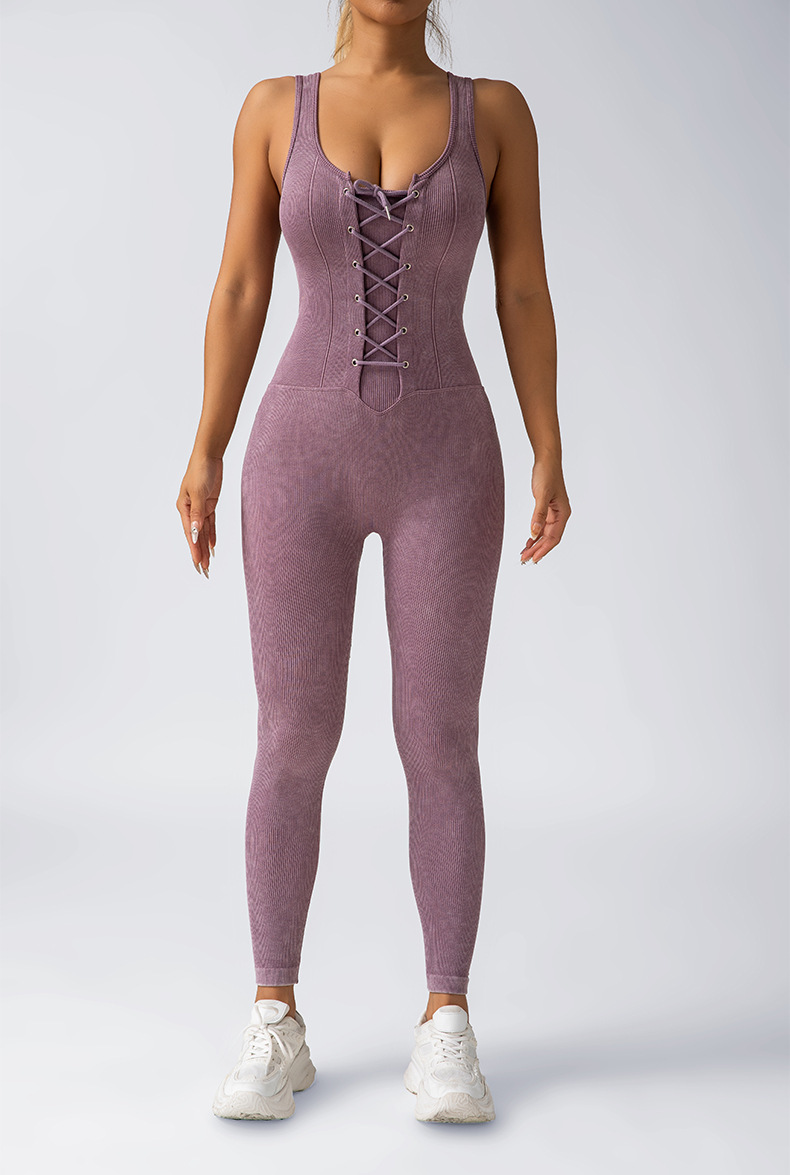 欧美跨境连体瑜伽服吊带美背一体式提臀女螺纹健身运动长裤文胸女详情20