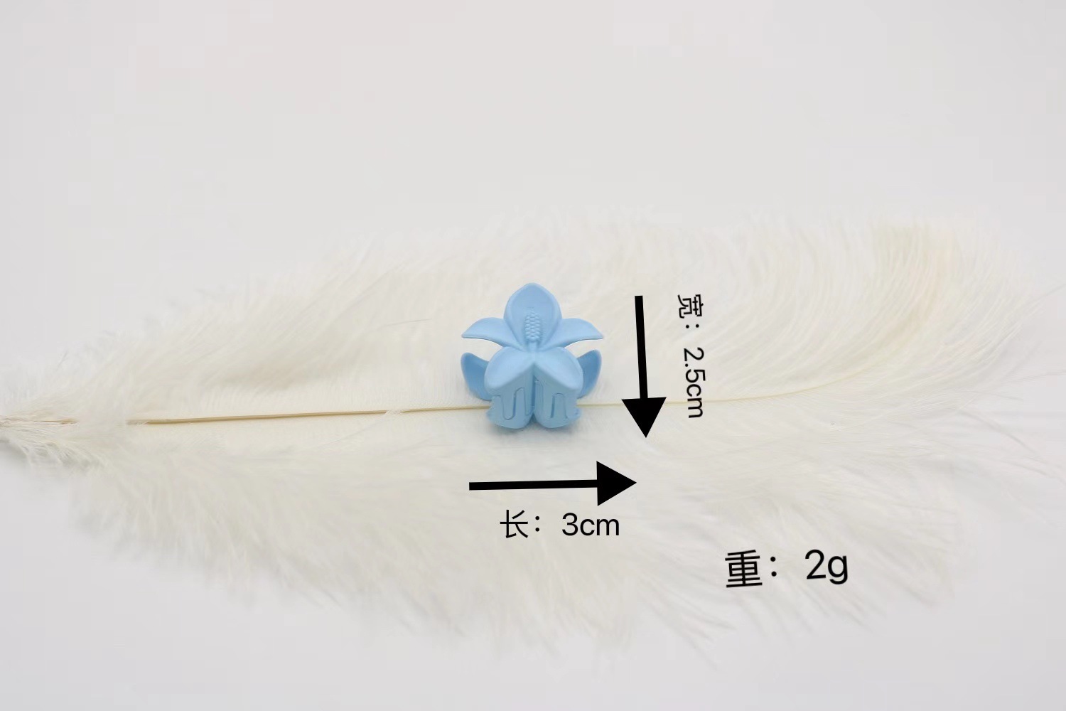 韩版春天色系不规则花瓣抓夹少女刘海夹侧边夹简约小号马尾夹发夹详情2