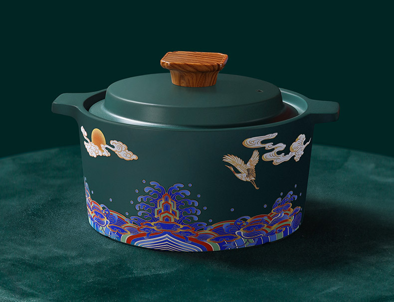 Chinese-style national trend style clay pot stew pot, household soup making, high-temperature resistant gas stove, Yunhe Chengxiang ceramic soup pot pic 6