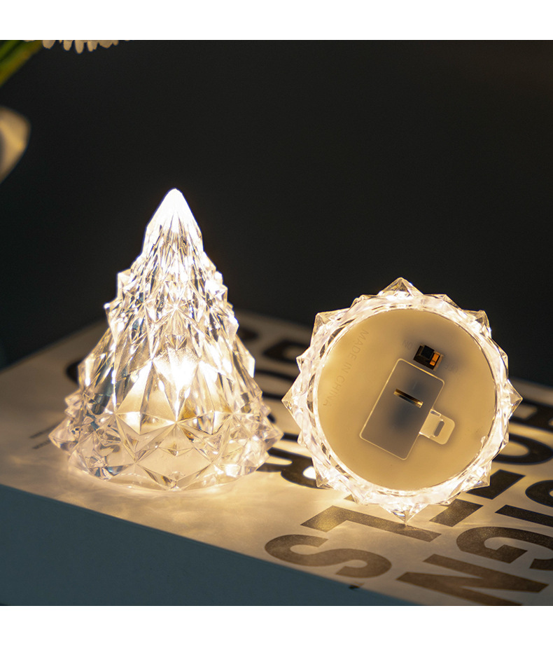 Wholesale Christmas decorations, diamond and crystal ambient lights, restaurant ornaments, acrylic led Christmas trees and night lights pic 6