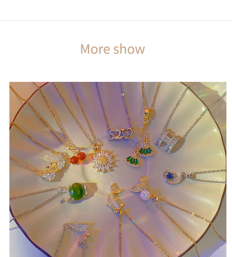 日韩简约流行ins风钛钢项链女小众精致网红锆石锁骨链高级感饰品详情8