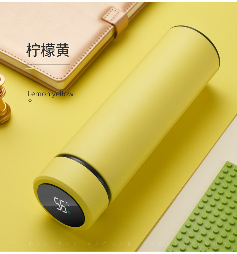 不锈钢保温杯智能测温水杯温度显示商务直杯子礼品杯批发贴牌定制详情23