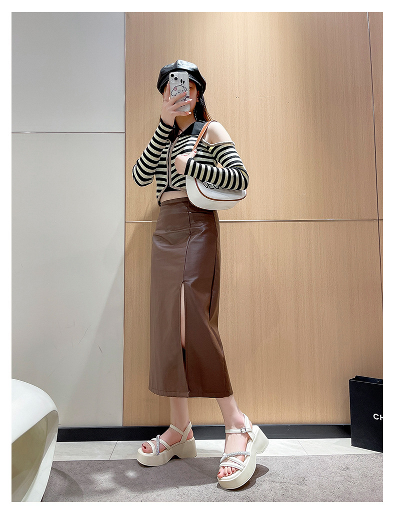 凉鞋女2024夏季新款厚底增高仙女风罗马凉鞋坡跟潮百搭女士凉鞋详情9