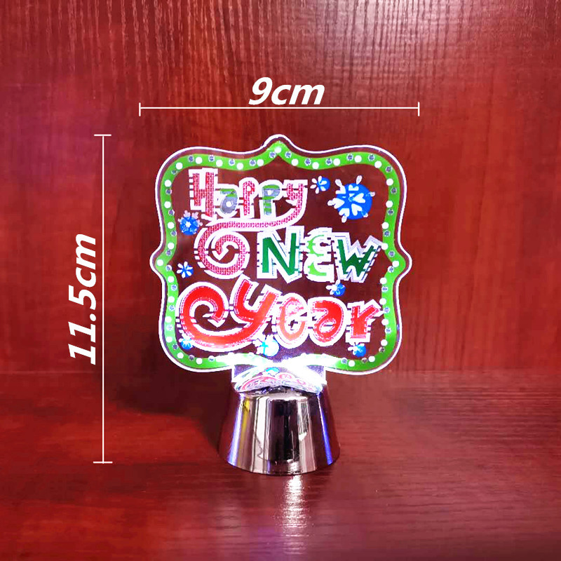 Acrylic LED festival creative decorative gifts, handicrafts, dynamic atmosphere ornaments, acrylic 3D night lights pic 7