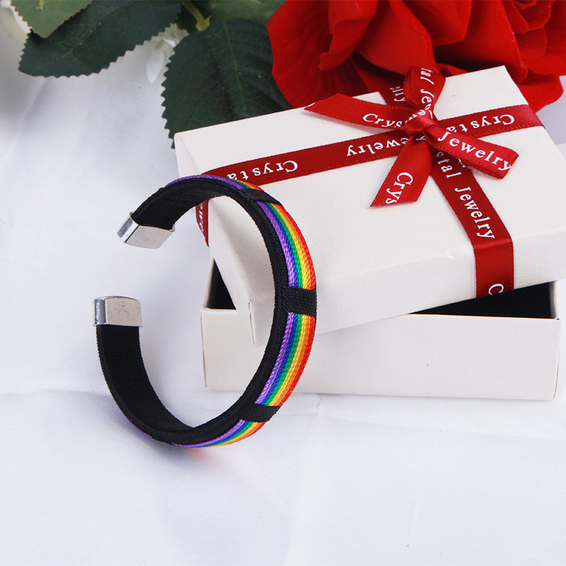 彩虹手环开口手环女闺蜜情侣手镯手表带韩版学生网红手链详情6