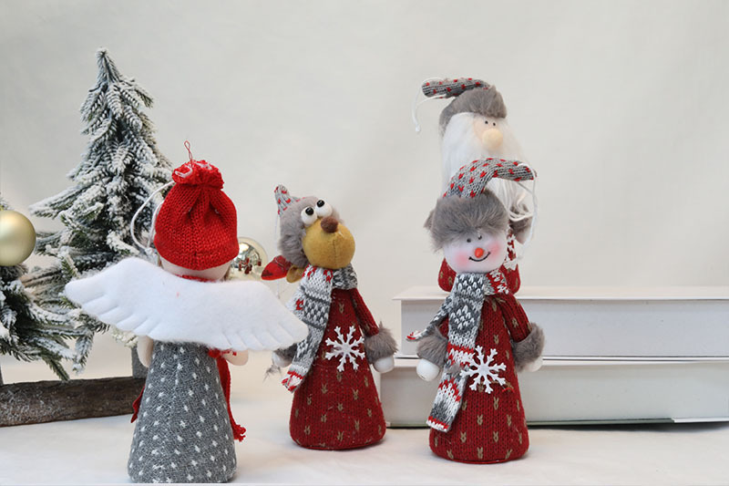 19cm圣诞玩偶挂件圣诞树装饰品圣诞老人雪人天使娃娃儿童礼物吊件详情8