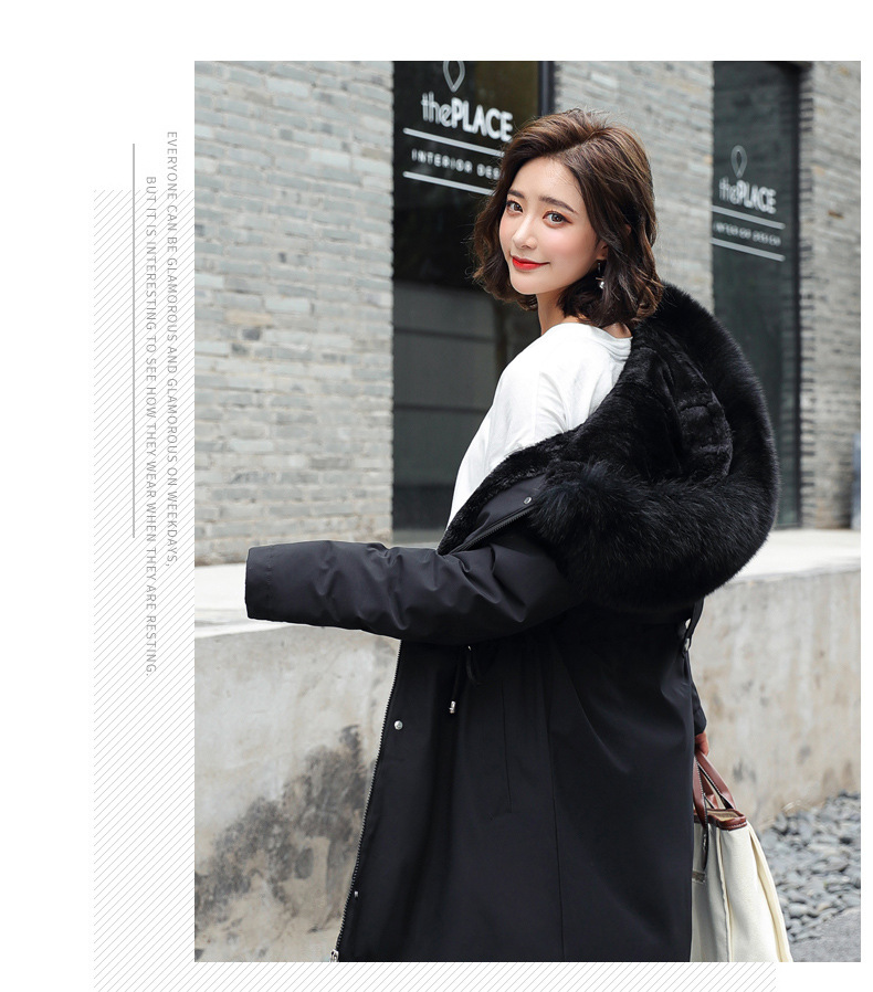Winter new mid-length Paisuke cotton-padded jacket for women, Korean version of lambskin wool down cotton-padded jacket for women pic 30