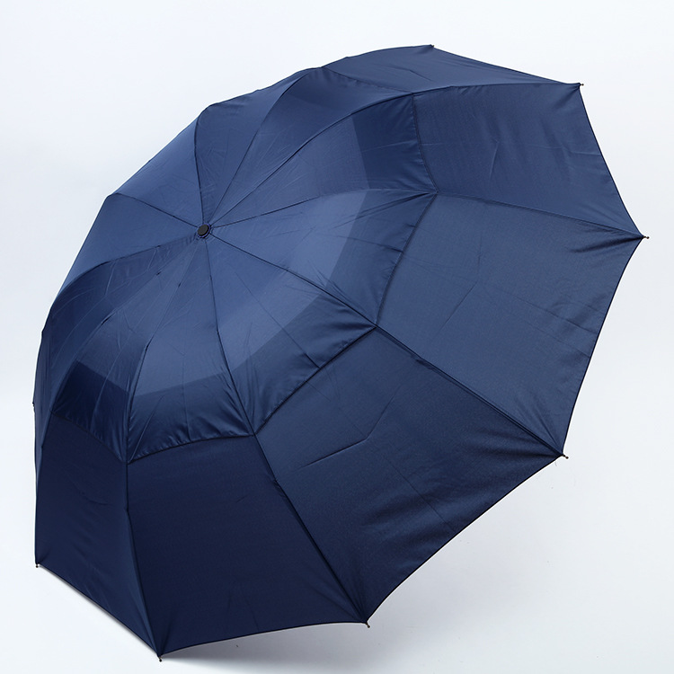 Umbrella, folding umbrella, Fengda umbrella factory direct sales, double-layer high-end, extra-large windproof, pure hand-sewn, in stock pic 5