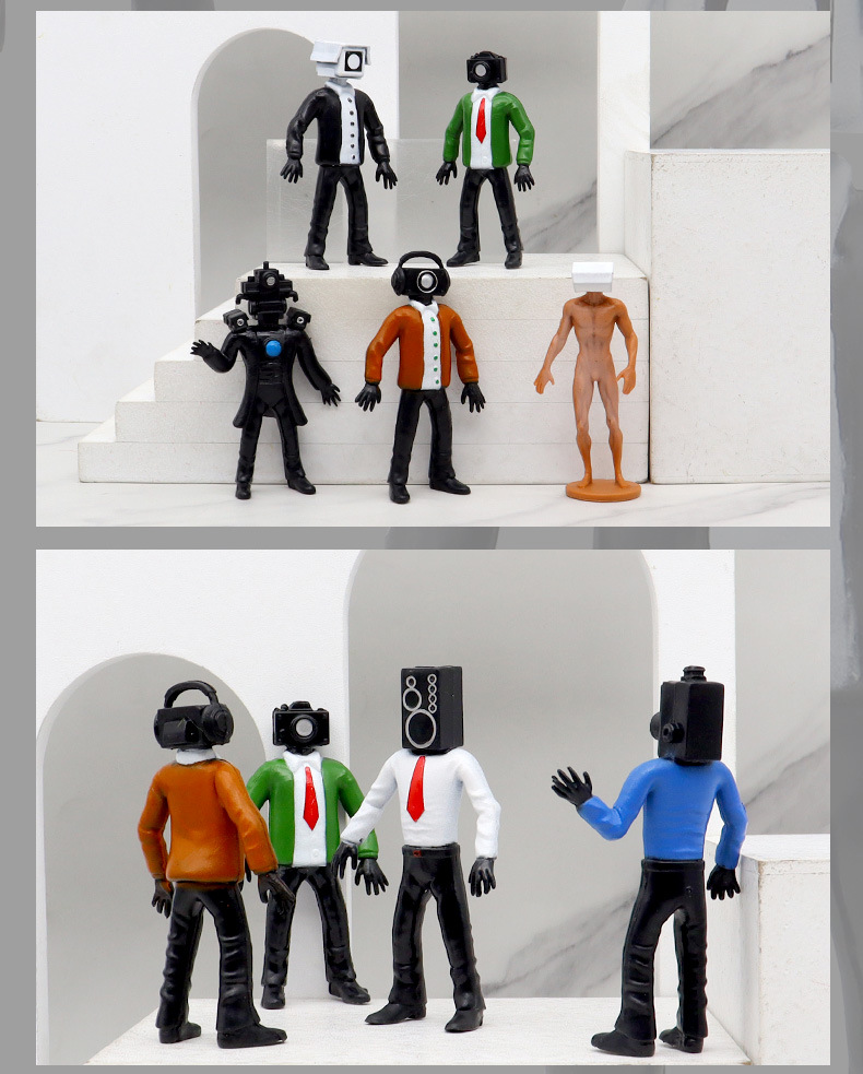Wholesale and consignment of parody game Toilet Man Battle, Surveillance Man, sound Man model figurines, desktop ornaments and sets pic 8