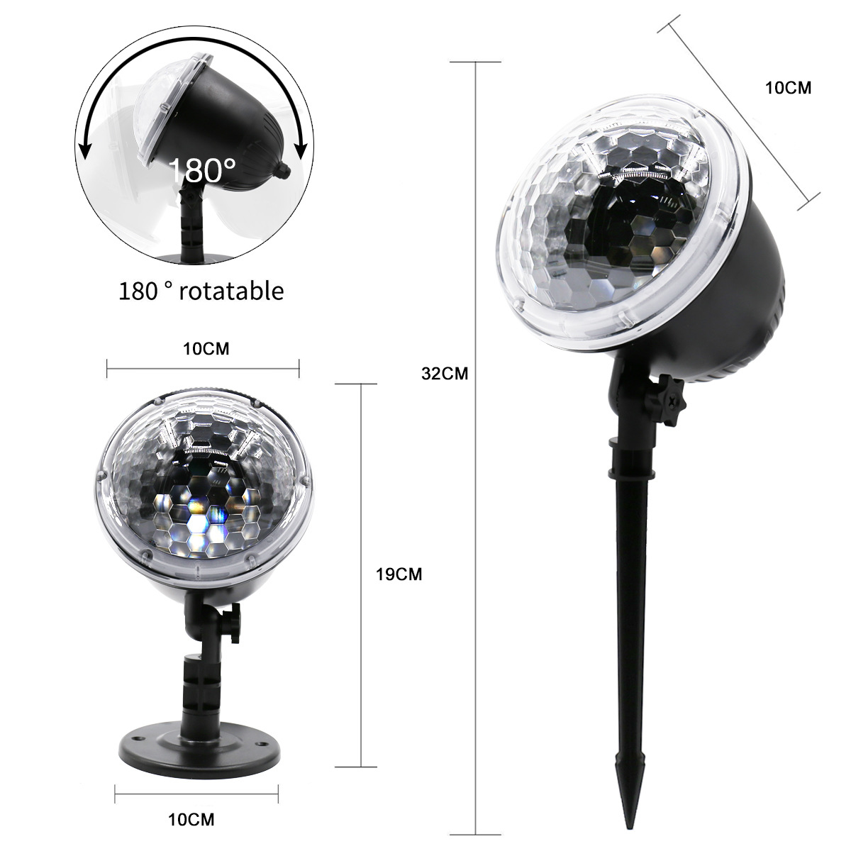 New cross-border exclusive dynamic Christmas pattern lights, outdoor waterproof RF remote control Christmas snow lights, lawn lights pic 5