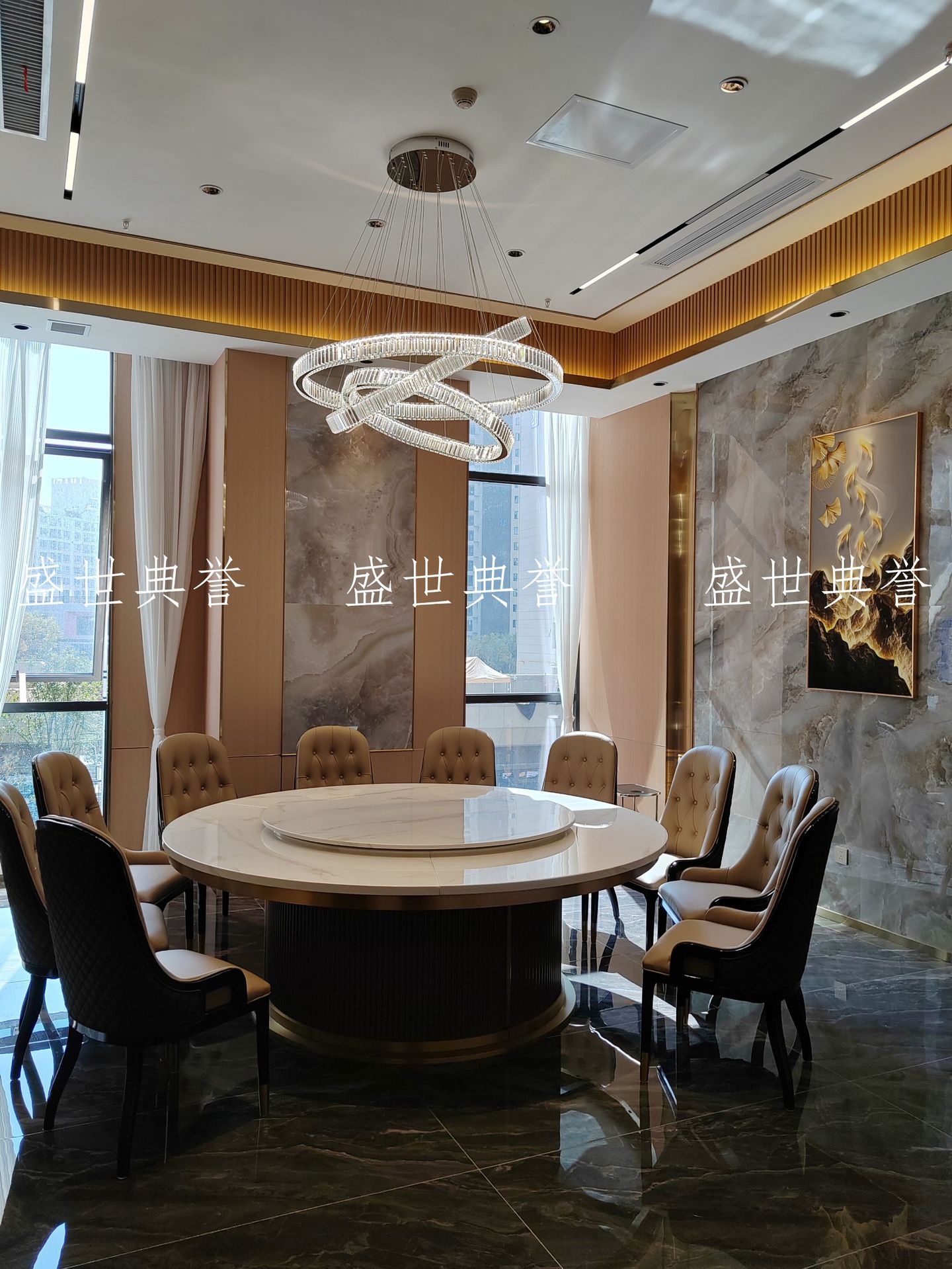 Solid wood dining tables and chairs for five-star hotels in Dalian, modern soft-padded chairs for seafood restaurants, and light luxury solid wood chairs for high-end clubs pic 6