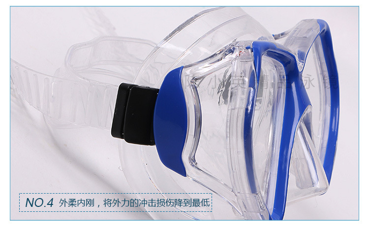 Factory direct sales of tempered glass l large frame diving goggles, swimming masks, high-end blister packaging pic 8