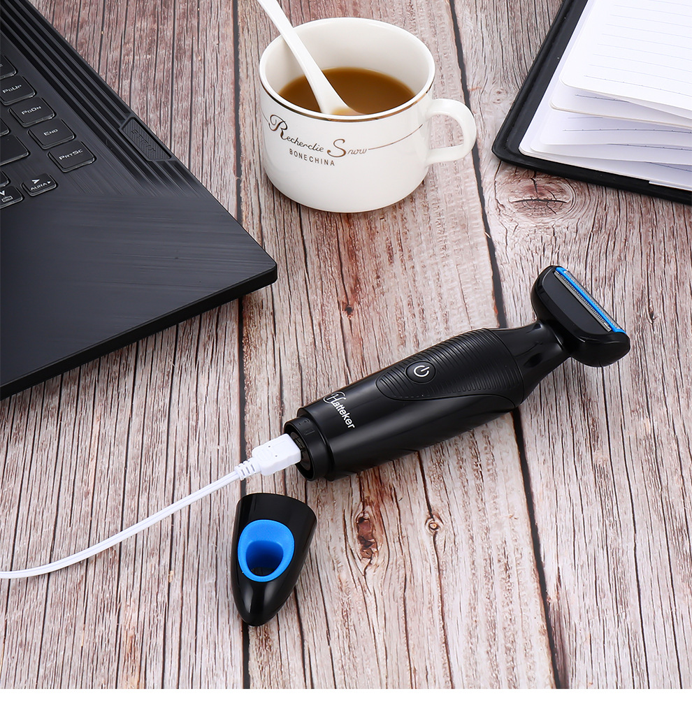 HATTEKER multi-functional six-in-one hair remover set, compact and portable USB charging hair remover set, nasal hair remover, facial cleanser, eyebrow trimmer, wholesale for export pic 7