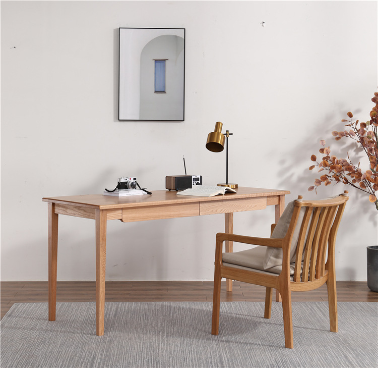 西雅图椅子北欧全实木餐椅单人靠背休闲椅书房扶手椅舒适日式橡木详情4